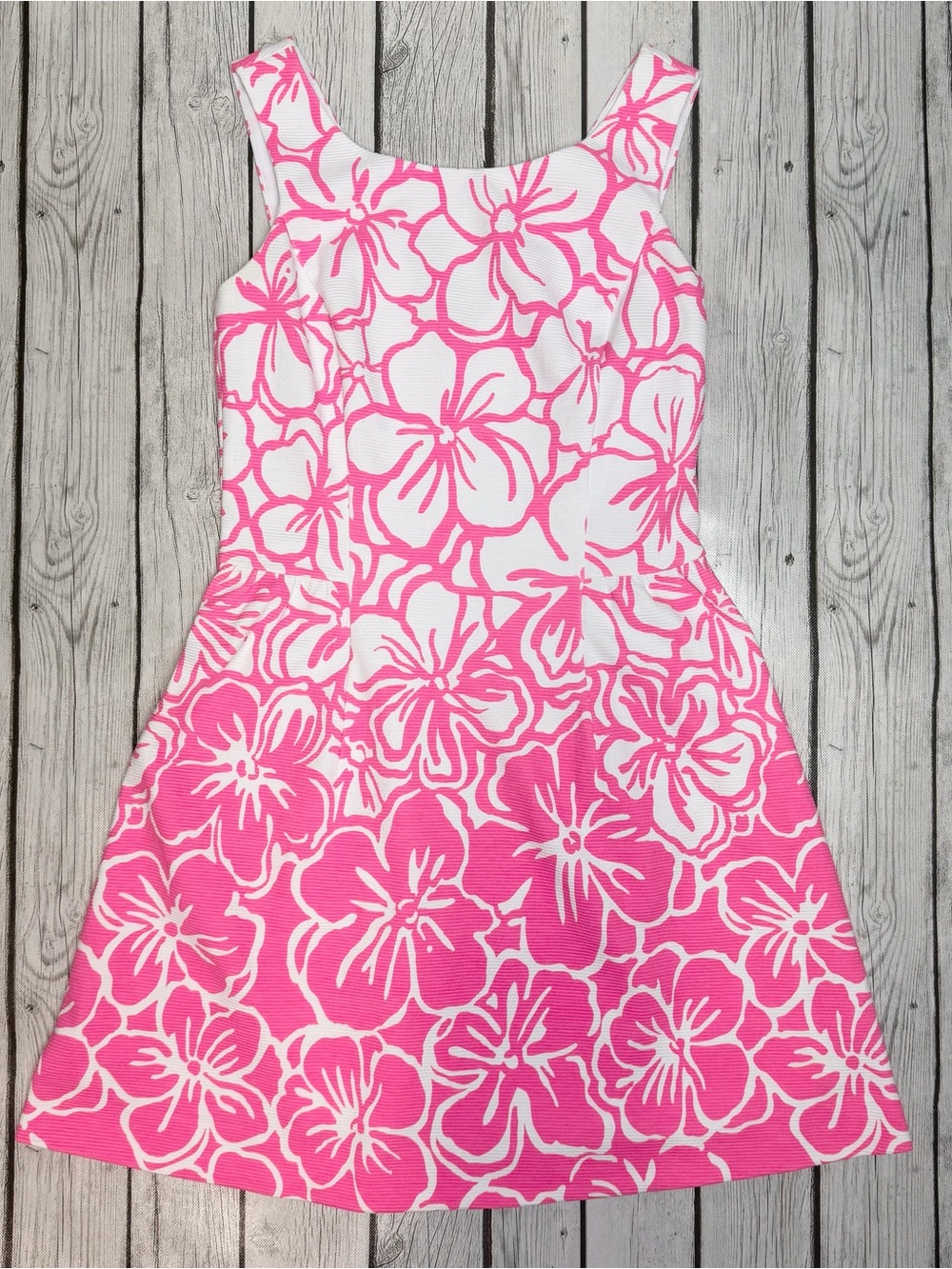 Lilly Pulitzer Women's M Bella Dress Strike A Pose Pink Floral Fit & Flare